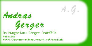 andras gerger business card